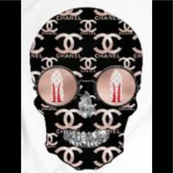 Pullover Pink Coco Sugar Skull W/Diamond 👀 & Legs 👃 🦷 Long Sleeve Sweatshirt - Picture 5 of 10